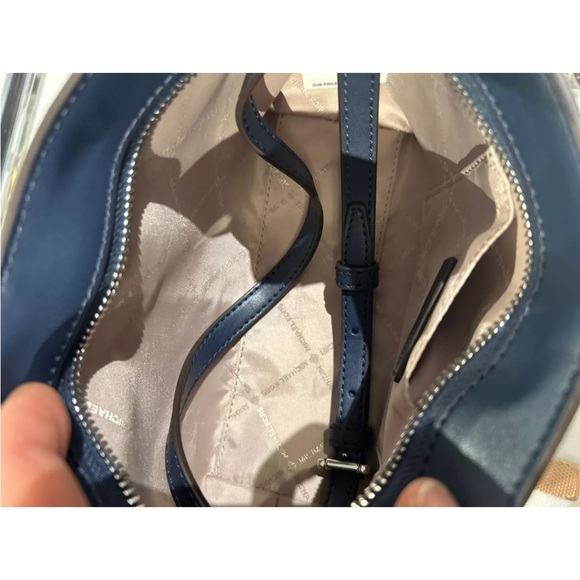 Michael Kors Jet Set Travel SM Top zip Crossbody Bag. ( Navy Multi ) New - Picture 6 of 16